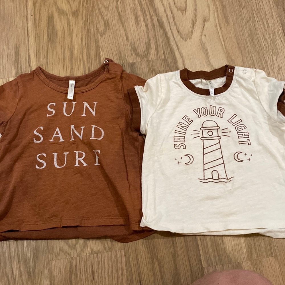 Bundle of 2 rylee and cru t shirts. 18-24M